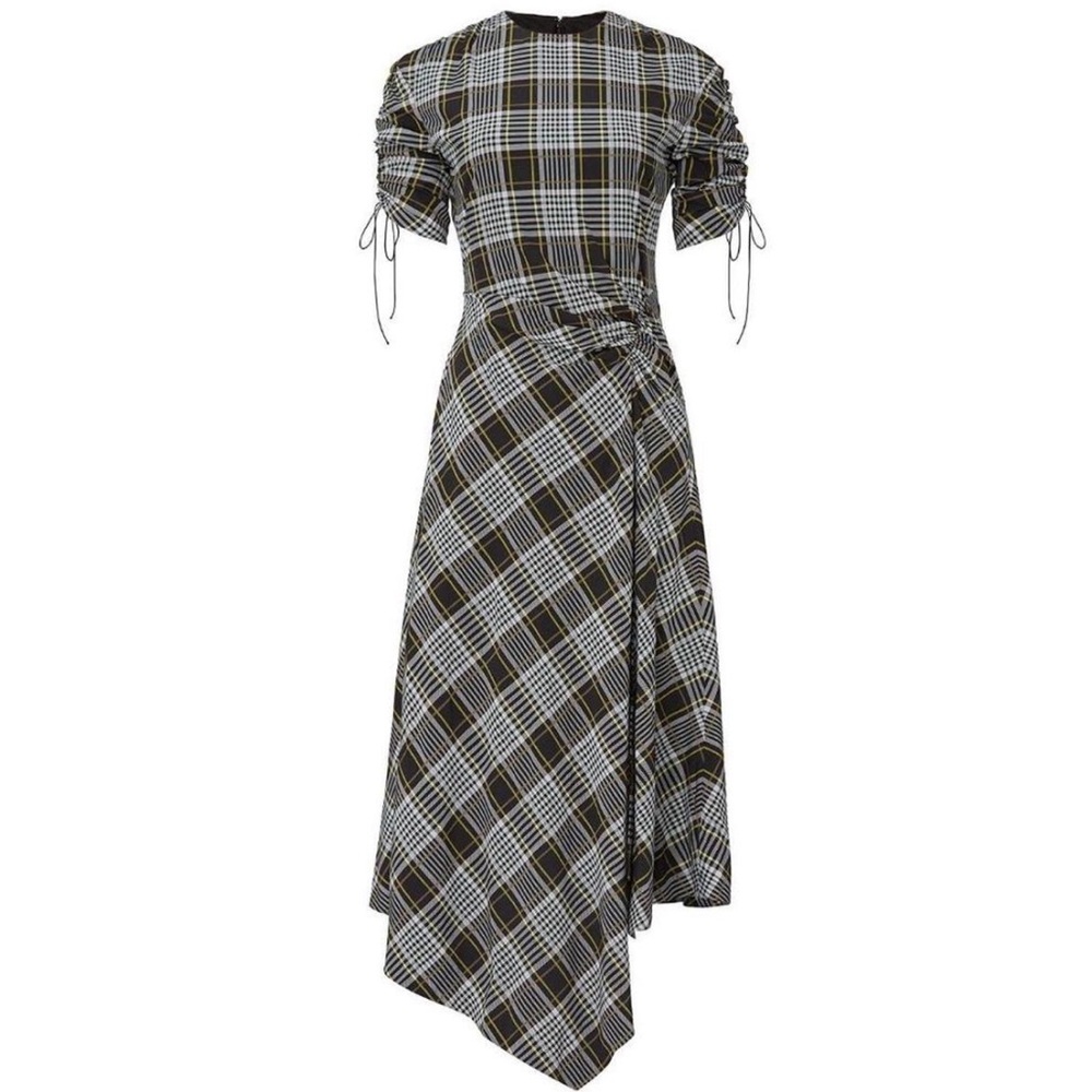 Jonathon Simkhai Plaid Handkerchief Dress